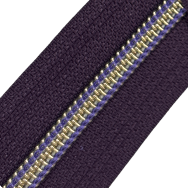 Reißverschluss Pflaume Antikmessing Lila